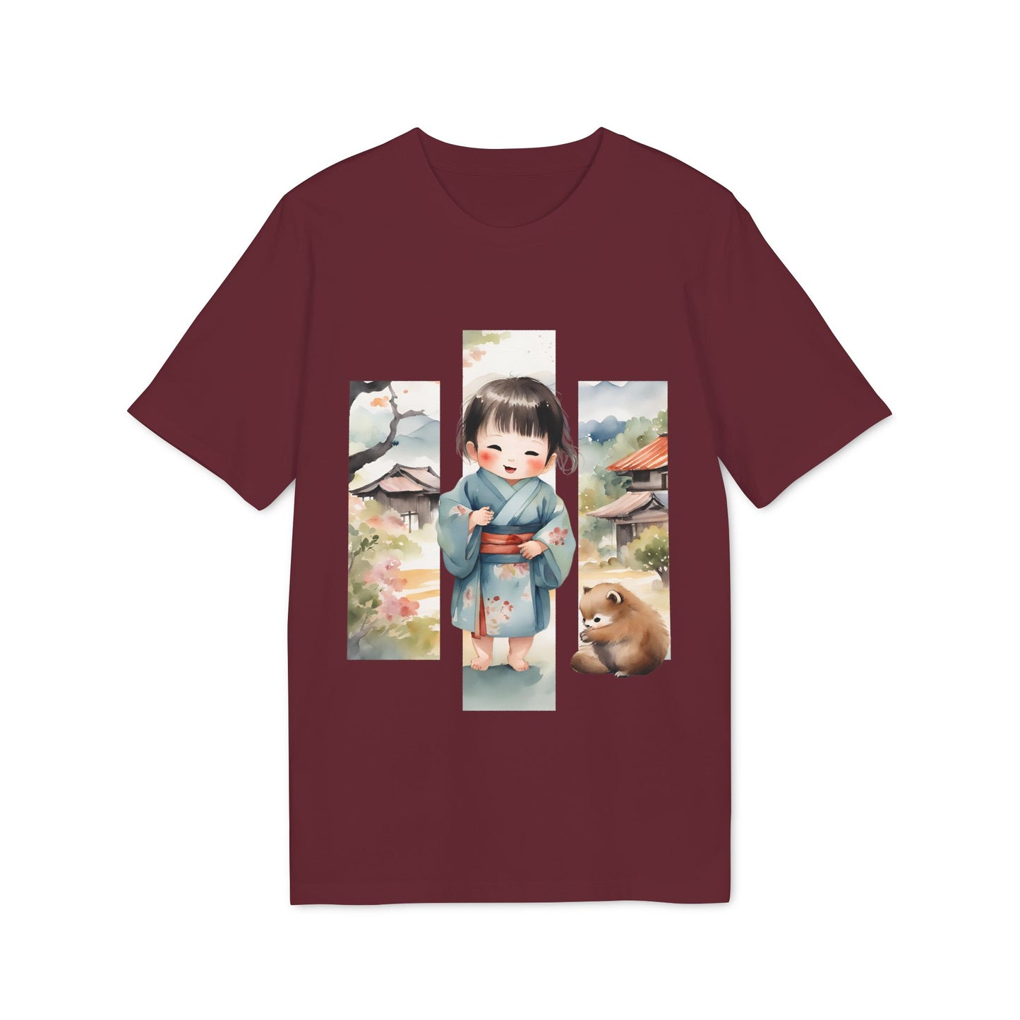 Burgundy / 2XS - T-Shirt - Shinrin Spirit